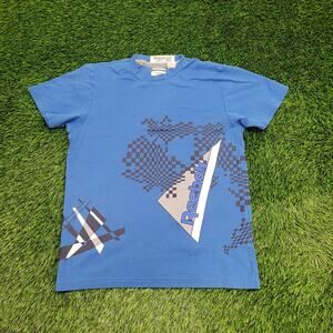 Reebok Geometric Shirt Womens M/L 19x25 Blue